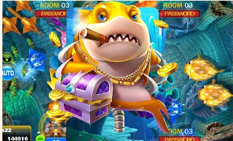 ฉากใต้ทะเลในเกมยิงปลาพร้อมเอฟเฟ็กต์เป้าหมายพิเศษ